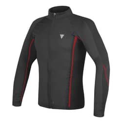 DAINESE D-CORE NO-WIND THERMO LS TEE BLACK/RED