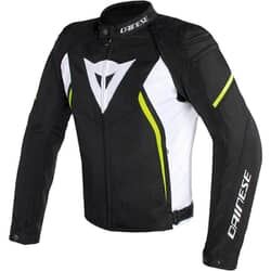 DAINESE AVRO D2 TEX JACKET BLACK WHITE YELLOW FLUO