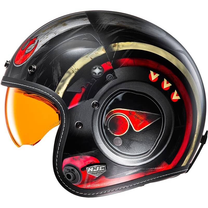Star Wars Poe Dameron Red MC1SF HJC FG-70S Open Face DVS Motorcycle Helmet 