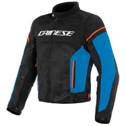 DAINESE AIR FRAME D1 TEX JACKET BLACK/LIGHT-BLUE/FLUO-RED