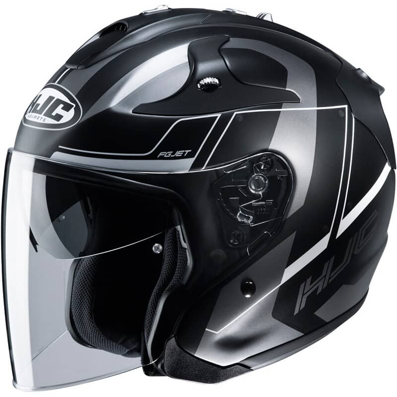 Hjc Motorcycle Helmet Jet Fiber Double Visor FG-JET Pearl 