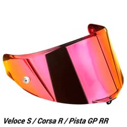 AGV VISOR RACE 3 IRIDIUM RED AS VELOCE S CORSA R PISTA GP R